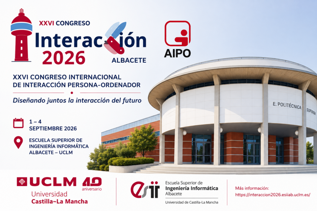 Información sobre el comienzo del congreso (1-4 de septiembre) y ligar (Albacete, ESIIAB)